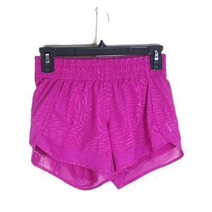 ATHLETA Women's Racer Run XXS Pink Mesh Mid Rise 4” Inseam Athletic Shorts
